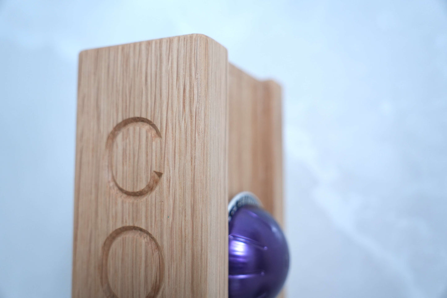 Solid Oak Coffee Capsule Rack (10 Nespresso 'Virtuo' Capsules)