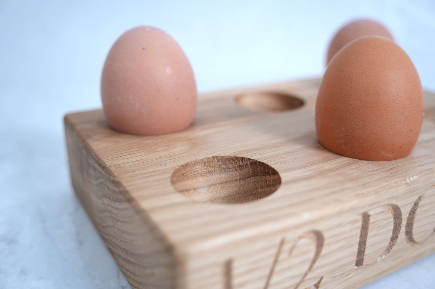 Personalised Oak Egg Rack (6 eggs)