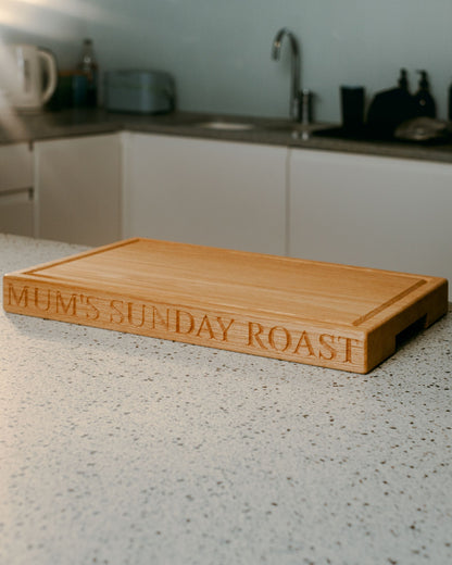 Large Personalised Oak Chopping Board
