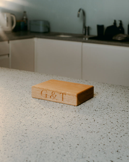 Small Personalised Oak Chopping Block