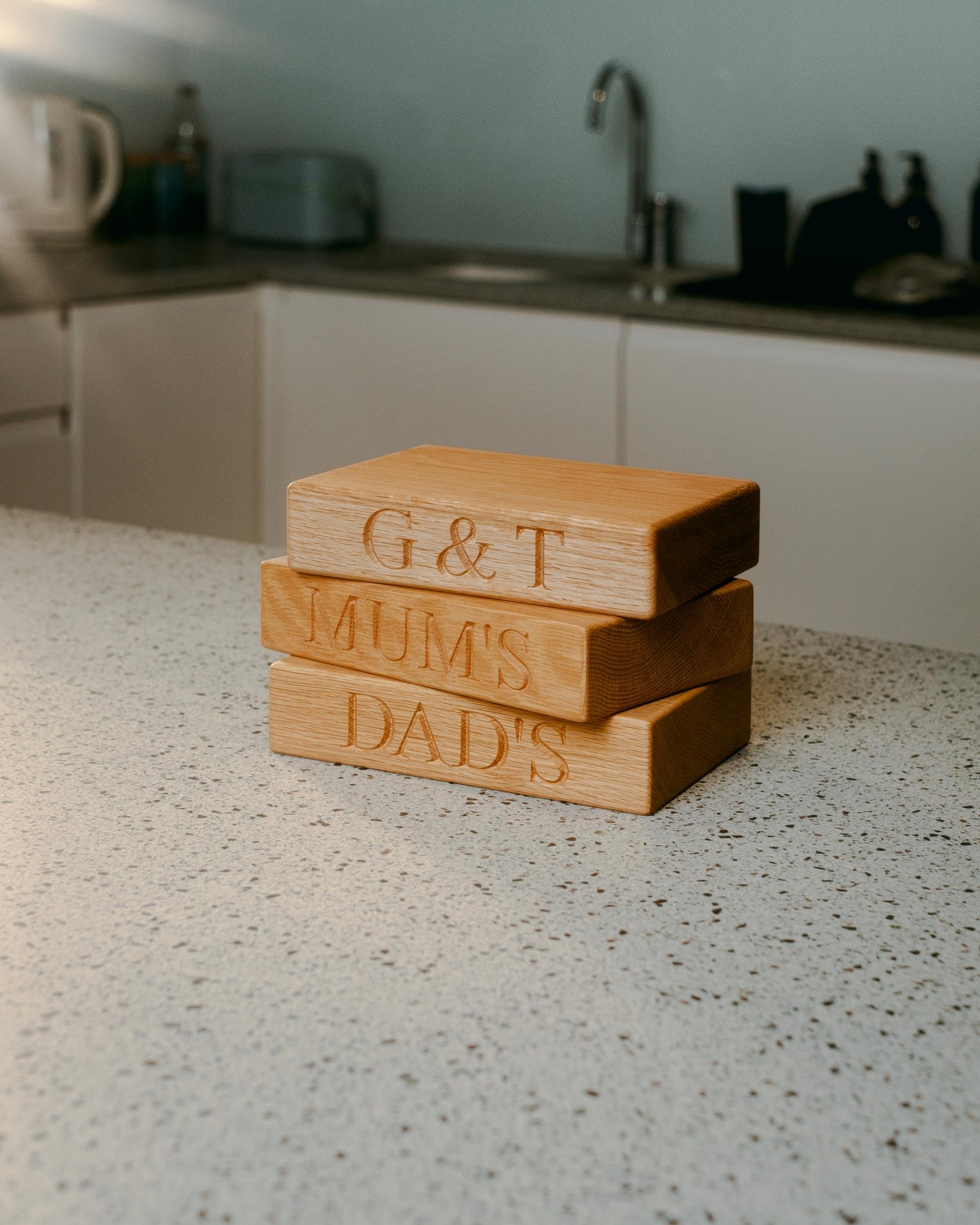Small Personalised Oak Chopping Block
