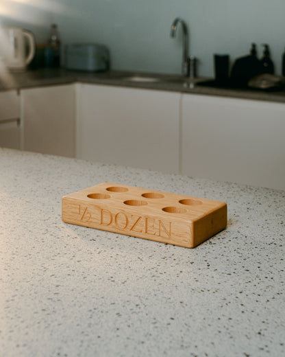 Personalised Oak Egg Rack (6 eggs)