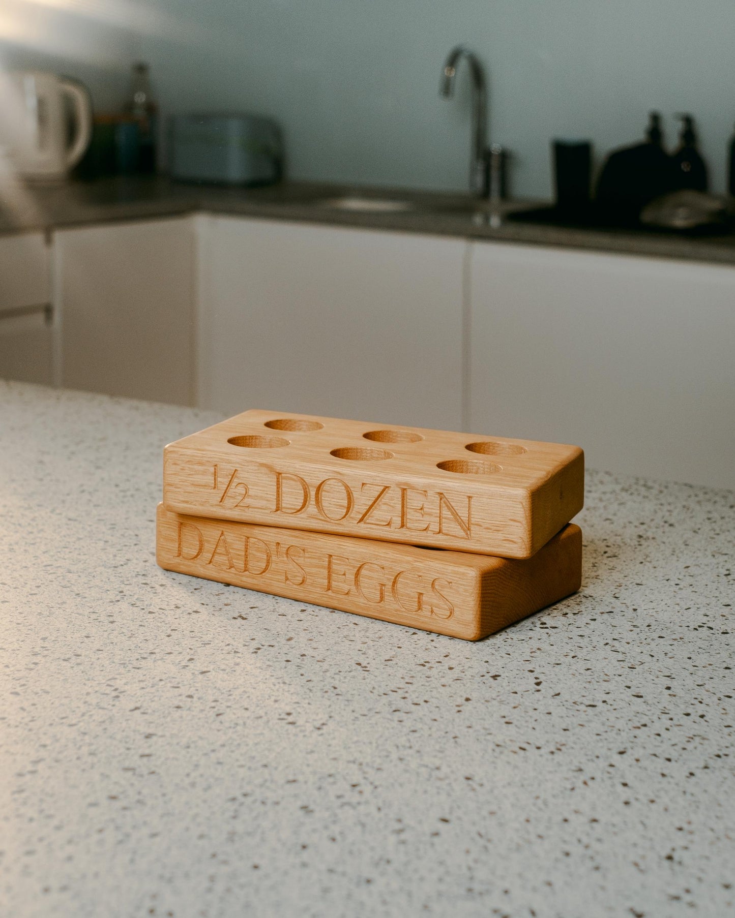 Personalised Oak Egg Rack (6 eggs)