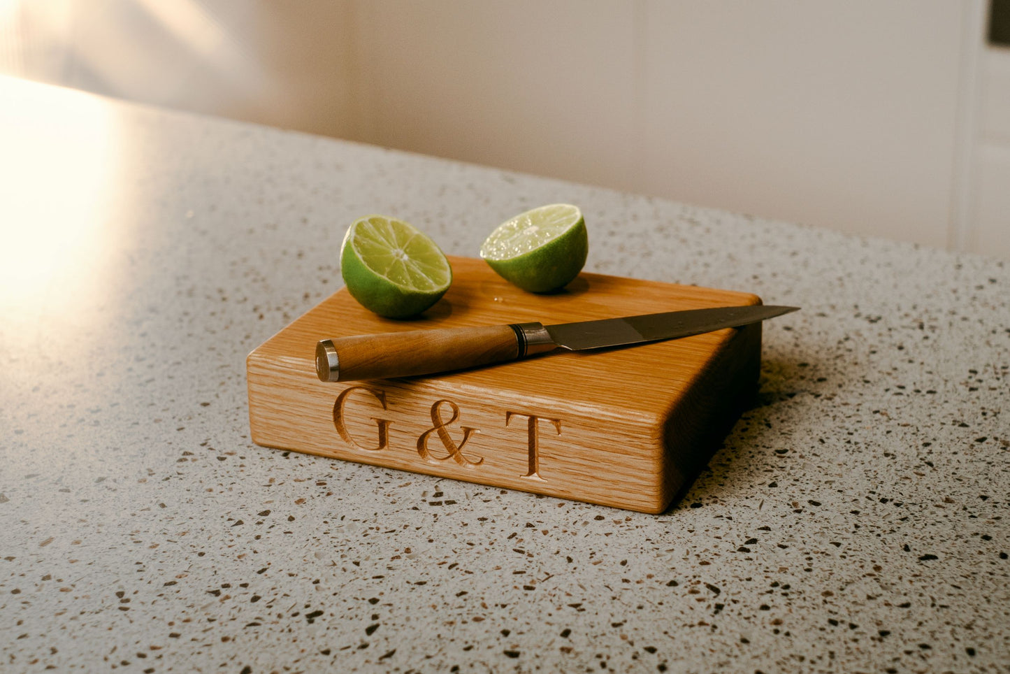Small Personalised Oak Chopping Block