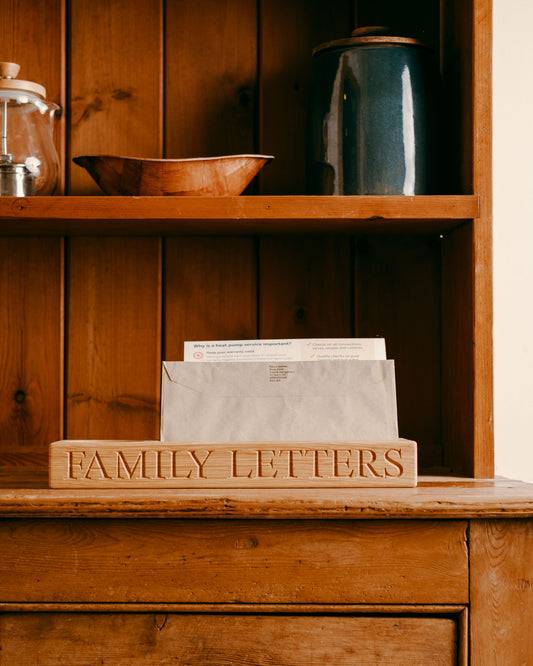 Personalised Oak Letter Tidy