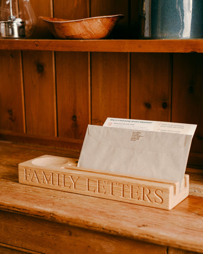 Personalised Oak Letter Tidy
