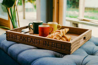 Personalised hardwood butler tray