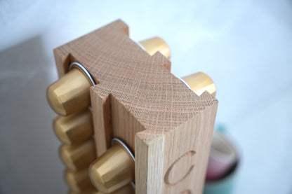 Solid Oak Coffee Capsule Rack (40 Nespresso Original Capsules)