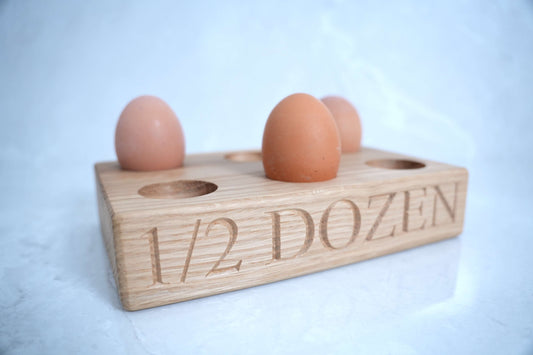 Personalised Oak Egg Rack (6 eggs)