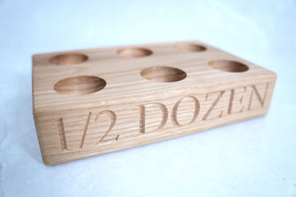Personalised Oak Egg Rack (6 eggs)
